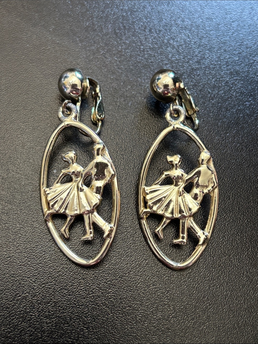 Gold-Tone Dancer Clip-On Earrings for Women